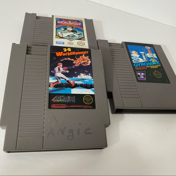 Vintage Nintendo NES Games Lot of 3 World Runner Monopoly Gyromite Tested Works - Picture 9 of 10